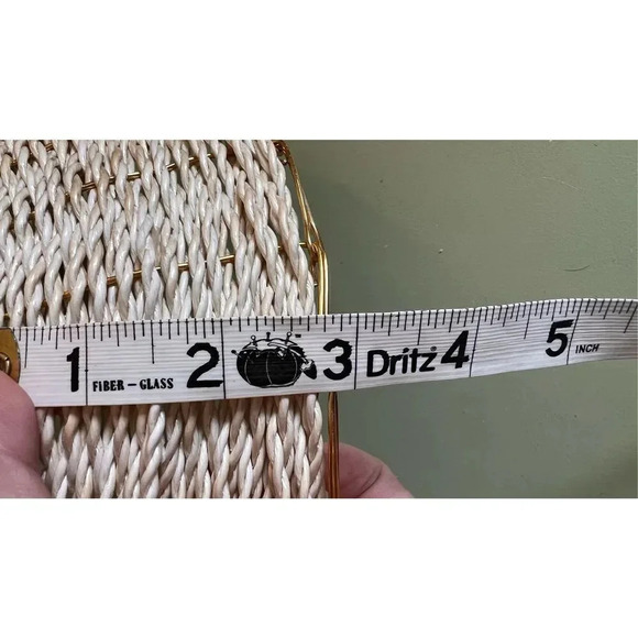 Traditional African Woven Basket Natural 10”x3.5” Decor Handmade - Picture 7 of 9